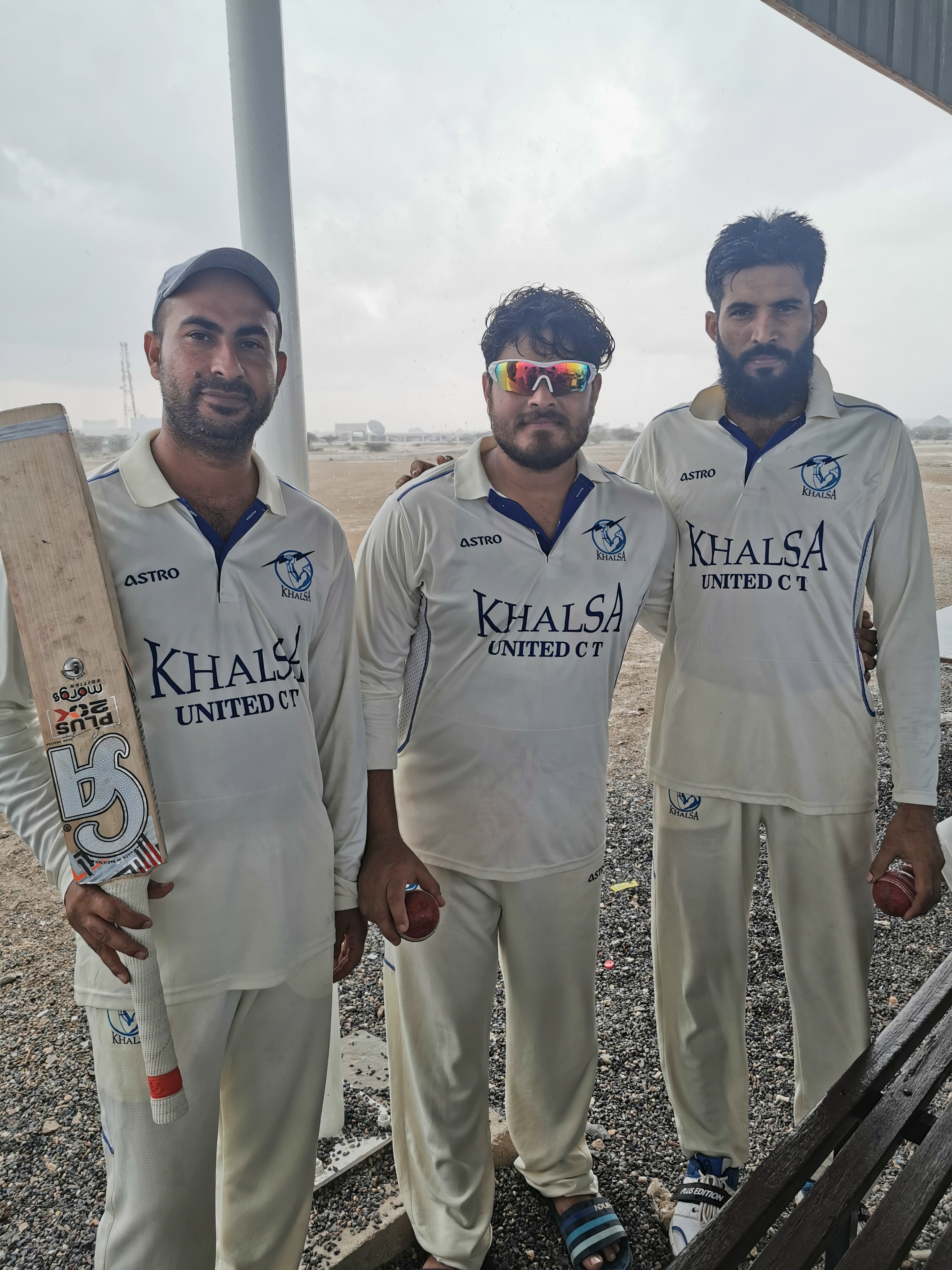 Muhammed Rafique, Majid Rafique and Mohammed Asif of Khalsa United
