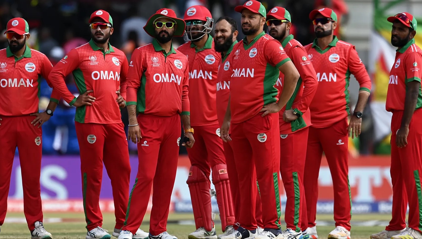 OMan team in Zimbabwe during a Super Six match